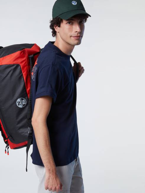 Navy blue Clothing B6XV165 T-SHIRT WITH CHEST PRINT Men North Sails