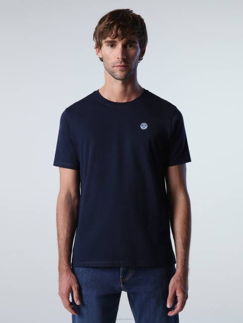 Navy blue Clothing B6XV199 T-SHIRT WITH FELT PATCH Men North Sails