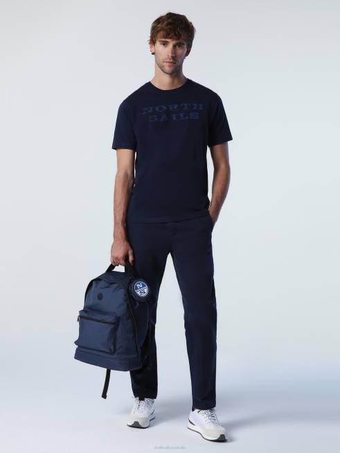 Navy blue Clothing B6XV999 T-SHIRT WITH LETTERING Men North Sails