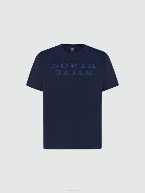 Navy blue Clothing B6XV999 T-SHIRT WITH LETTERING Men North Sails