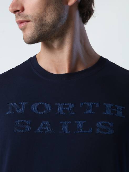Navy blue Clothing B6XV999 T-SHIRT WITH LETTERING Men North Sails