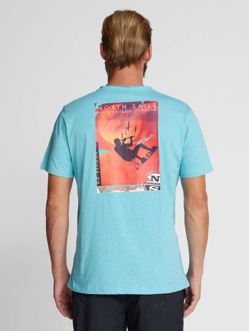 Sky blue Clothing B6XV1124 PRINTED T-SHIRT Men North Sails