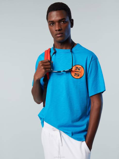 Turquoise Clothing B6XV151 T-SHIRT WITH GRAPHIC PRINT Men North Sails