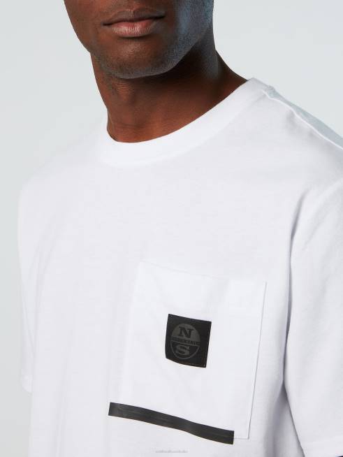 White Clothing B6XV190 T-SHIRT WITH CHEST POCKET Men North Sails