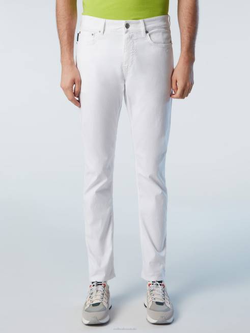 White Clothing B6XV317 STRETCH DOBBY TROUSERS Men North Sails