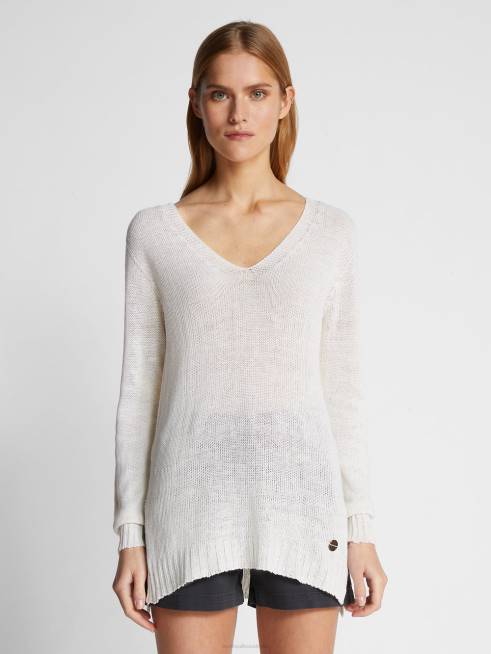 White Clothing B6XV1461 V-NECK JUMPER Women North Sails