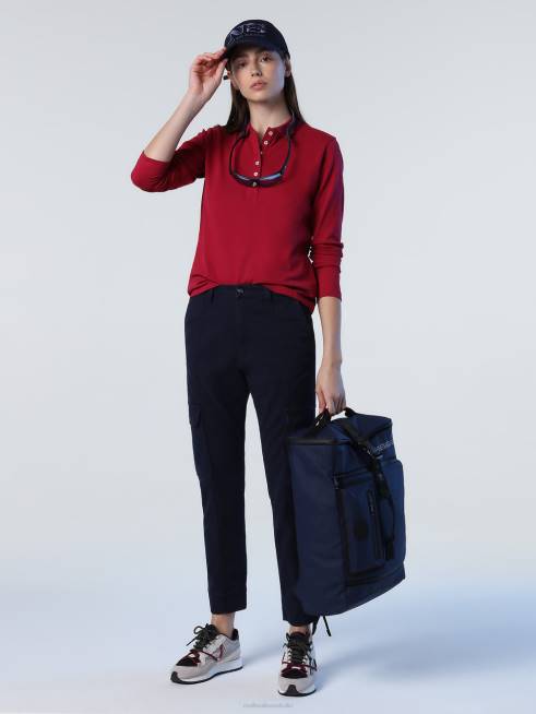 Deep cherry Clothing B6XV1355 LONG-SLEEVED POLO SHIRT Women North Sails