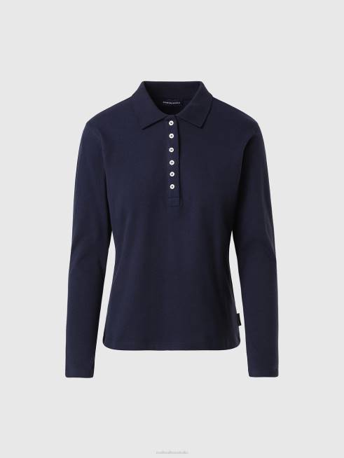 Navy blue Clothing B6XV1356 LONG-SLEEVED POLO SHIRT Women North Sails