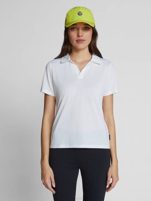 White Clothing B6XV1527 OYSTER SHELL POLO SHIRT Women North Sails