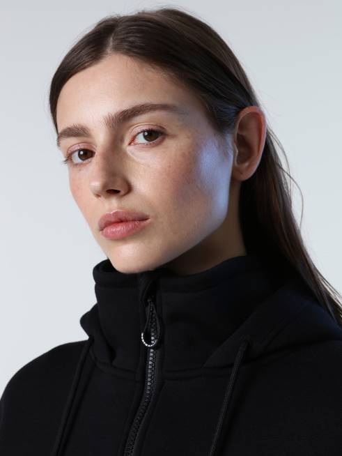 Black Clothing B6XV1373 ZIP-UP SCUBA SWEATSHIRT Women North Sails